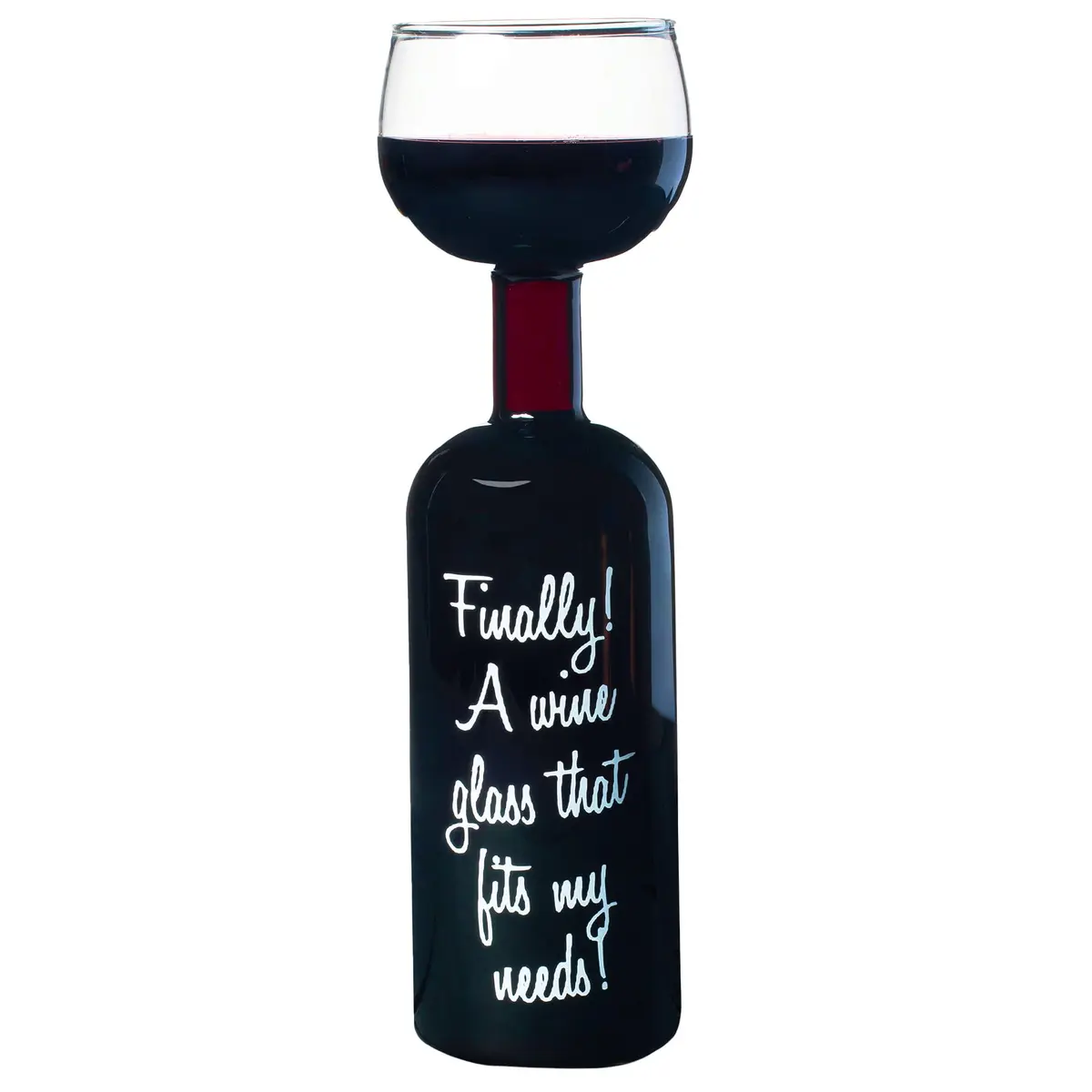 BigMouth Inc Ultimate Wine Bottle Glass | Holds Full 750ml Bottle | Fun Gift for Wine Lovers - main product image
