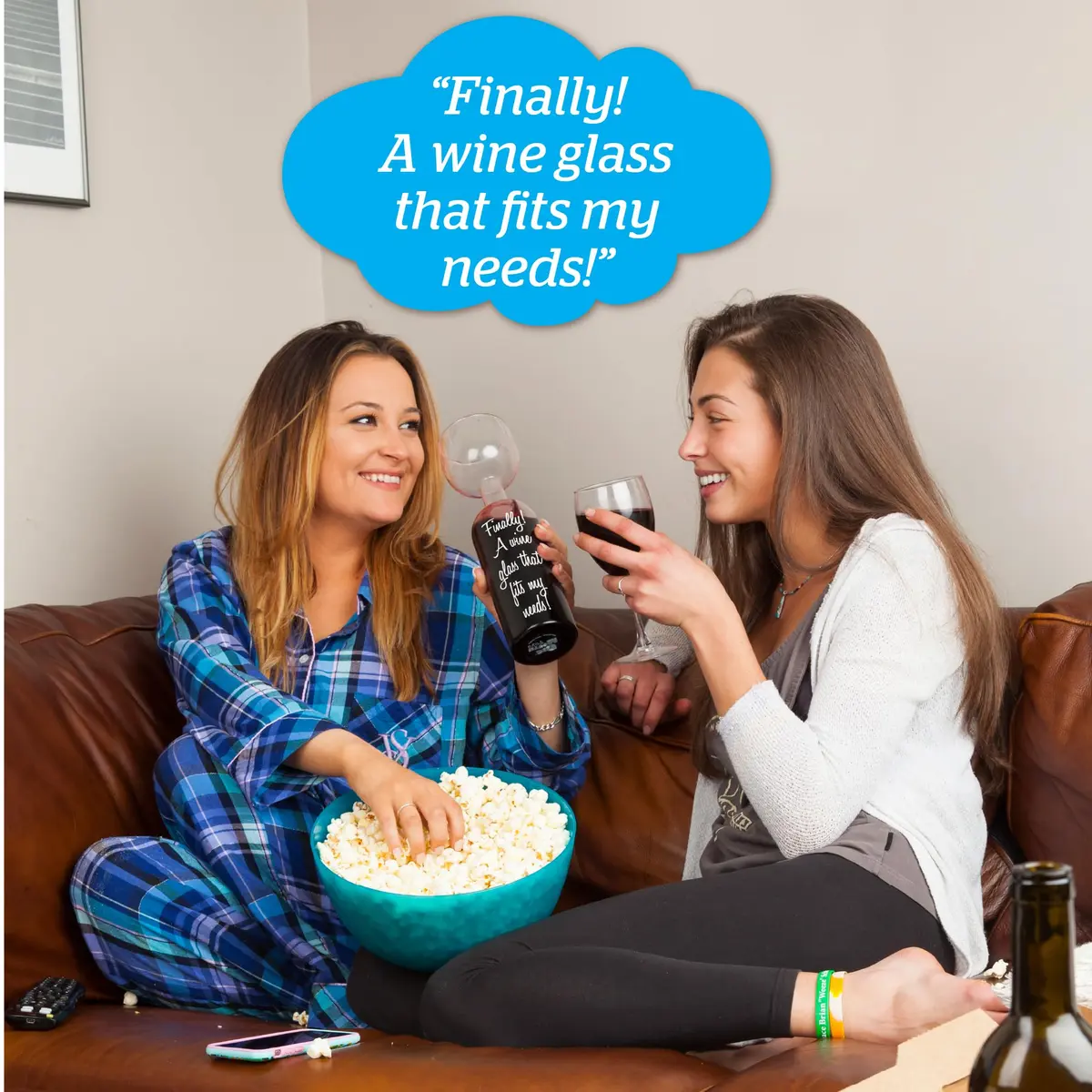 BigMouth Inc Ultimate Wine Bottle Glass | Holds Full 750ml Bottle | Fun Gift for Wine Lovers - view 5