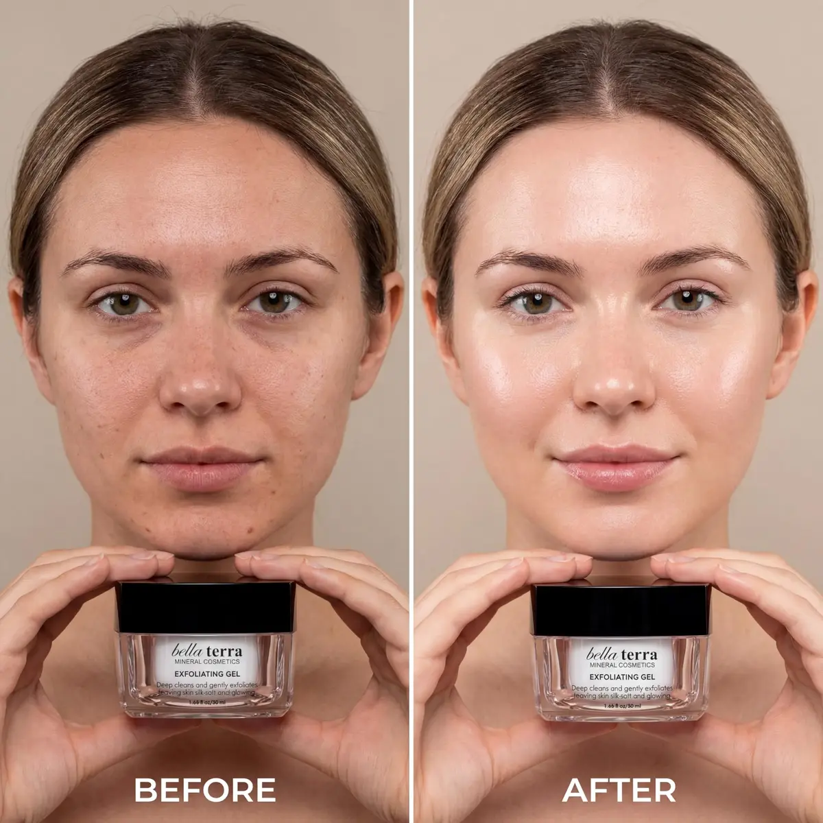 Bellaterra Cosmetics Mineral Exfoliating Gel 50ml | Gentle Vegan Face Exfoliator for All Skin Types - view 5