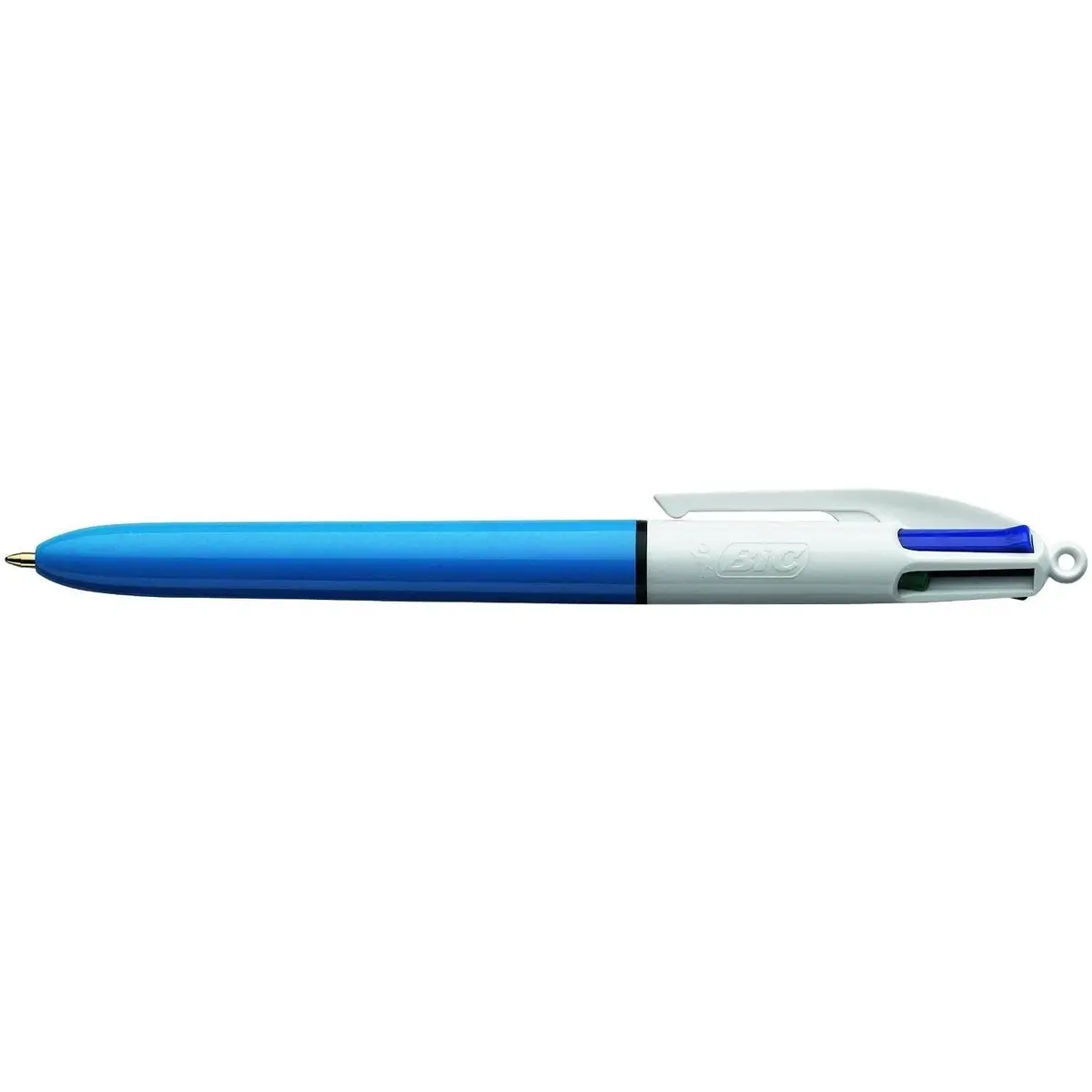 BIC 4-Color Ballpoint Retractable Pen, Pack of 12 | Assorted Ink, Medium, Refillable, Durable Plastic - main product image