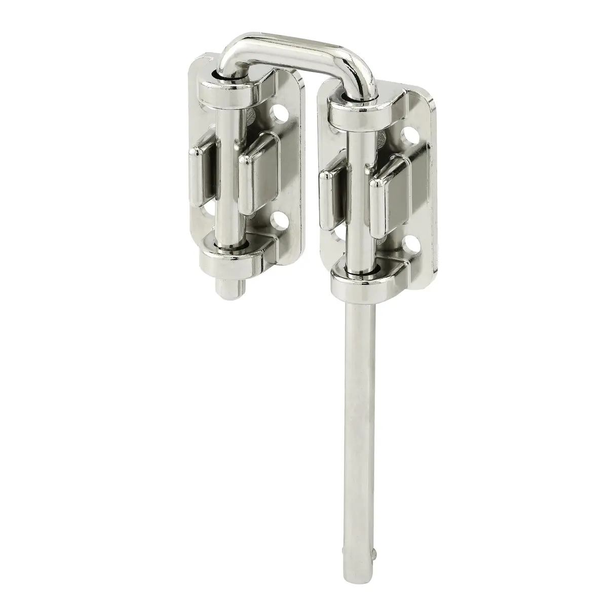 Defender Security U 9846 Patio Sliding Door Loop Lock, 1-1/8 in. Hardened Steel Bar with Nickel Finish - main product image