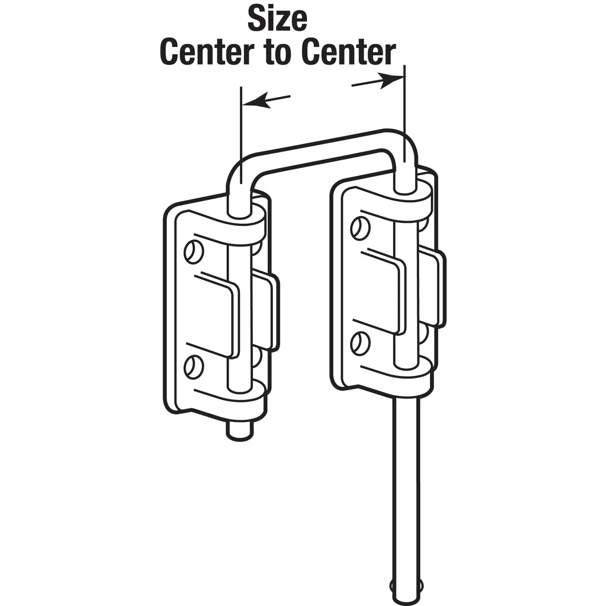 Defender Security U 9846 Patio Sliding Door Loop Lock, 1-1/8 in. Hardened Steel Bar with Nickel Finish - view 4