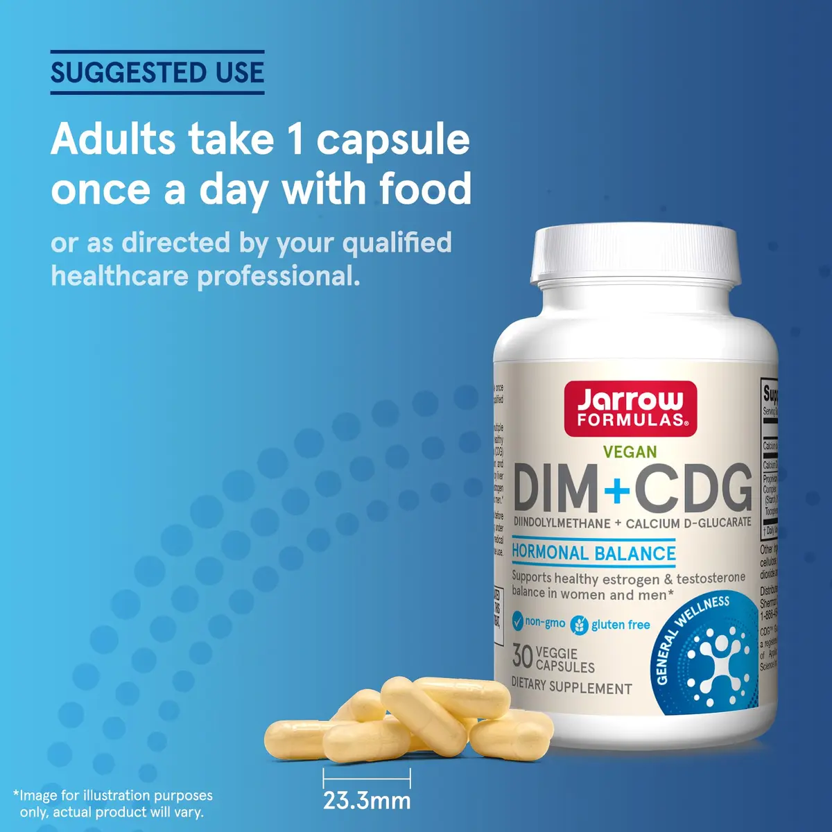 Jarrow DIM Plus, DIM Supplement Hormone Balance, 30 Count | Supports Hormonal Detox & Balance - view 7