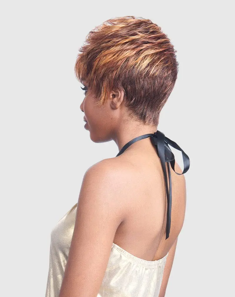 VANESSA Synthetic Full Wig - CALI (#4 - Light Brown) | Short Straight Wig with Adjustable Strap - view 5