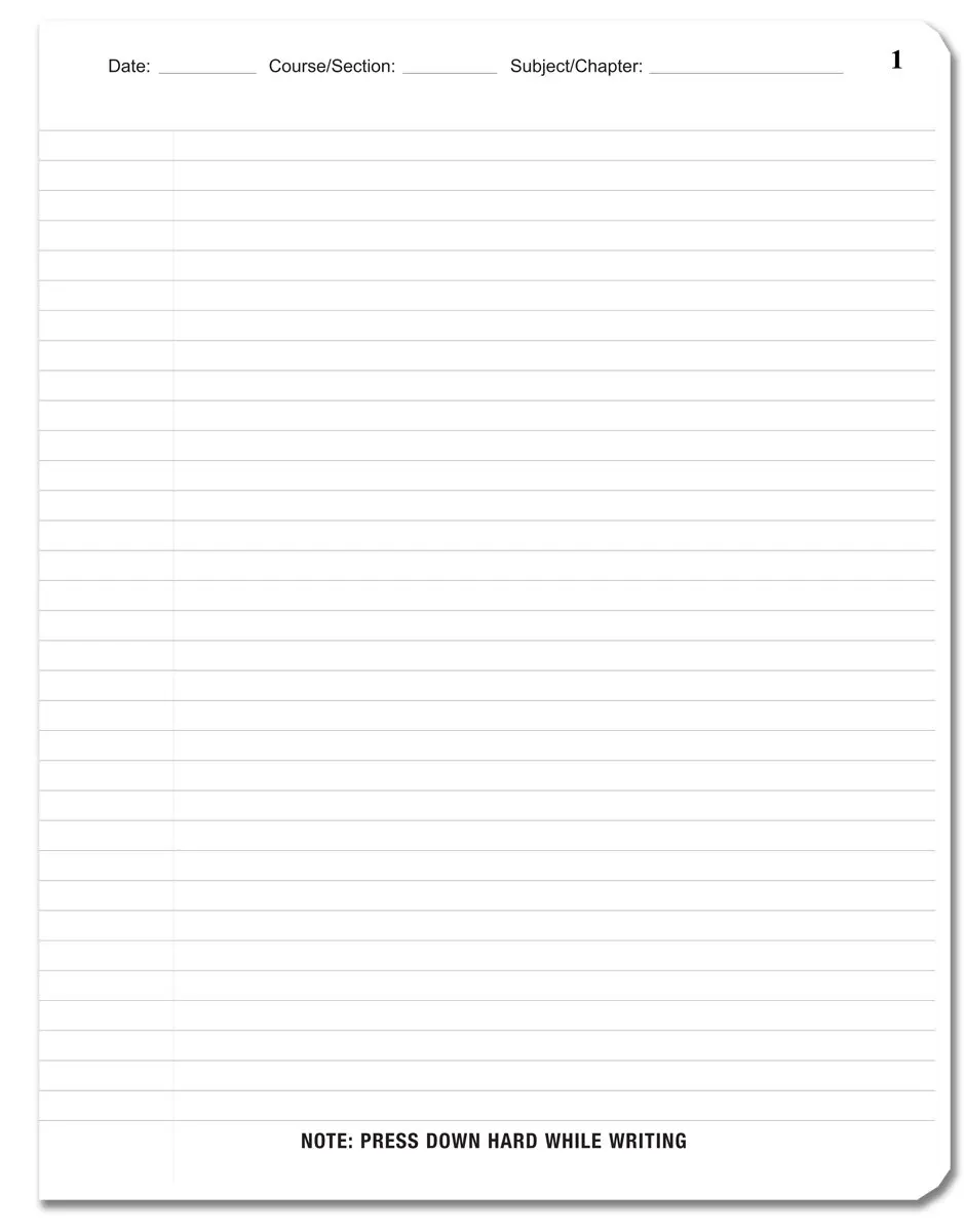BookFactory Note Taking Notebook 8.5" x 11" (21.6cm x 27.9cm) 100 Sheets | Carbonless Duplicate Pages - view 5