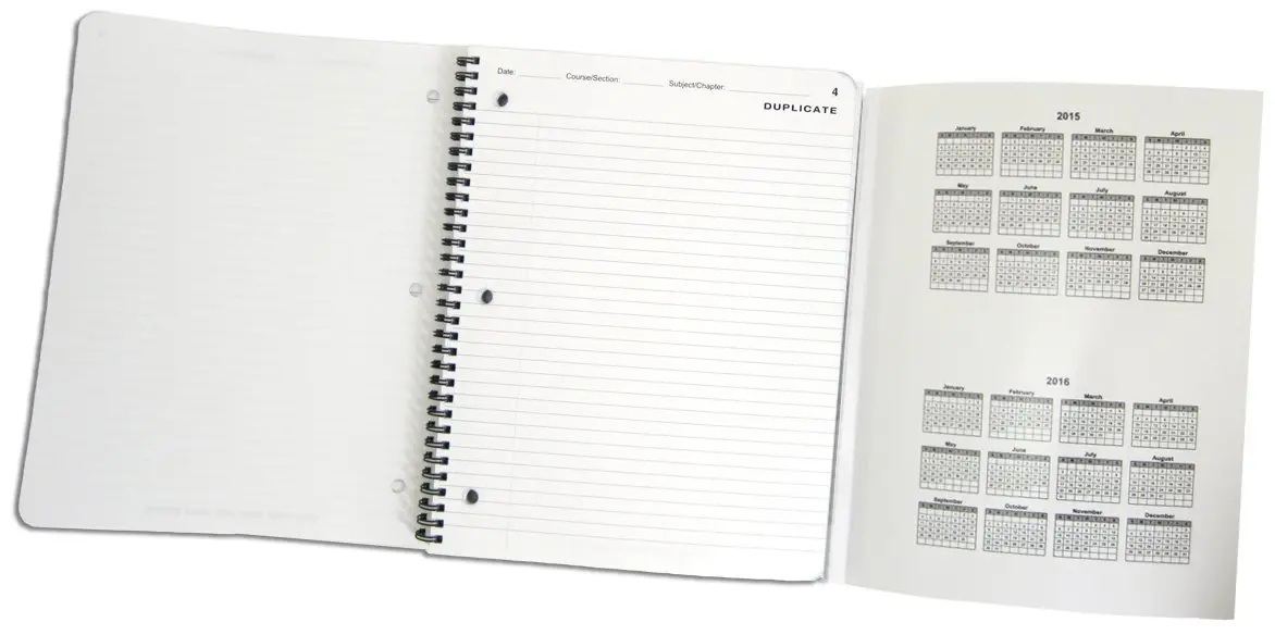 BookFactory Note Taking Notebook 8.5" x 11" (21.6cm x 27.9cm) 100 Sheets | Carbonless Duplicate Pages - view 7