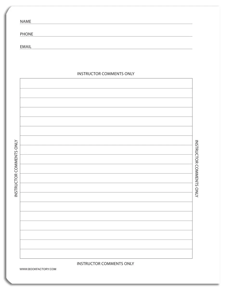 BookFactory Note Taking Notebook 8.5" x 11" (21.6cm x 27.9cm) 100 Sheets | Carbonless Duplicate Pages - view 3
