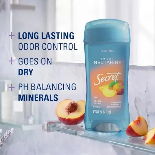 Secret Fresh Clear Gel Antiperspirant Deodorant for Women, Sweet Nectarine, 2.6 oz - view 2