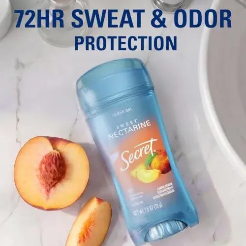 Secret Fresh Clear Gel Antiperspirant Deodorant for Women, Sweet Nectarine, 2.6 oz - view 3