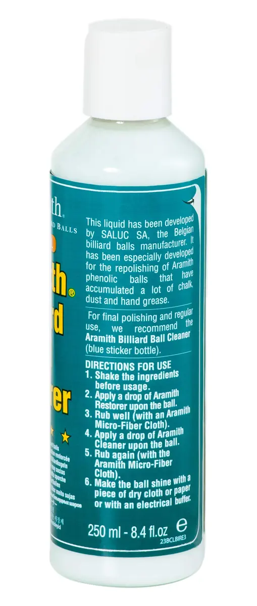 Aramith Phenolic Billiard Ball Cleaner and Restorer 250ml (8.5 fl oz) | Restores Shine & Tack - view 3