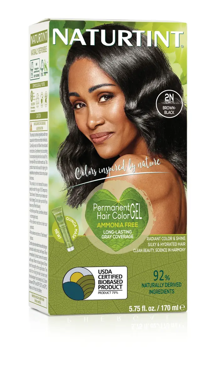 Naturtint Permanent Hair Colour 2N Brown Black | Natural Ingredients & Long-Lasting Color - main product image