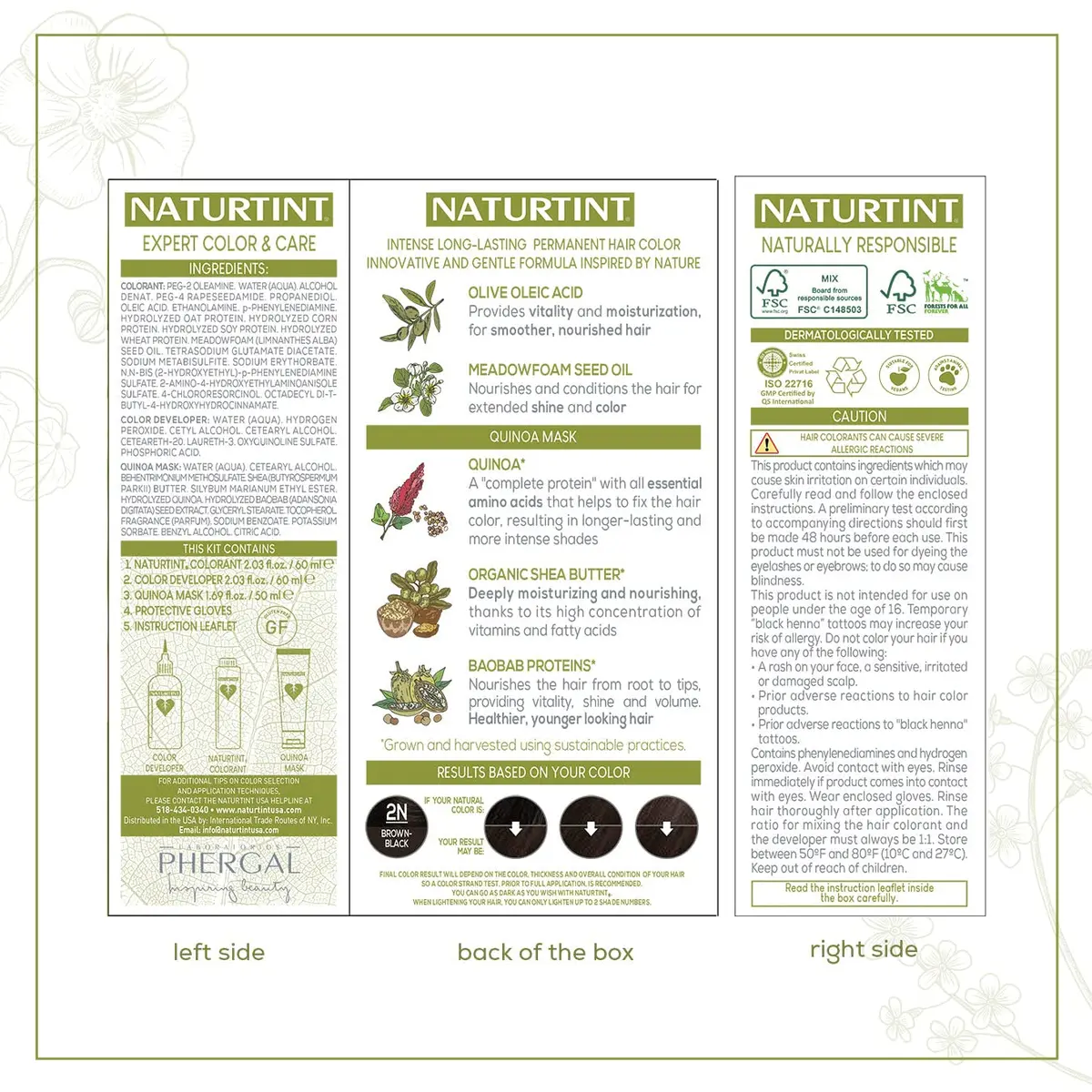 Naturtint Permanent Hair Colour 2N Brown Black | Natural Ingredients & Long-Lasting Color - view 2
