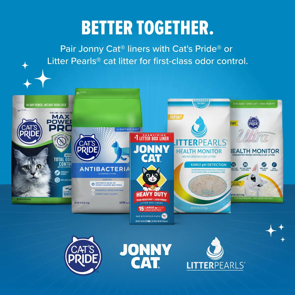 Jonny Cat Heavy Duty Jumbo Litter Box Liners 5 Count (36in x 18in) | Tear & Leak Resistant Drawstring Bags - view 7