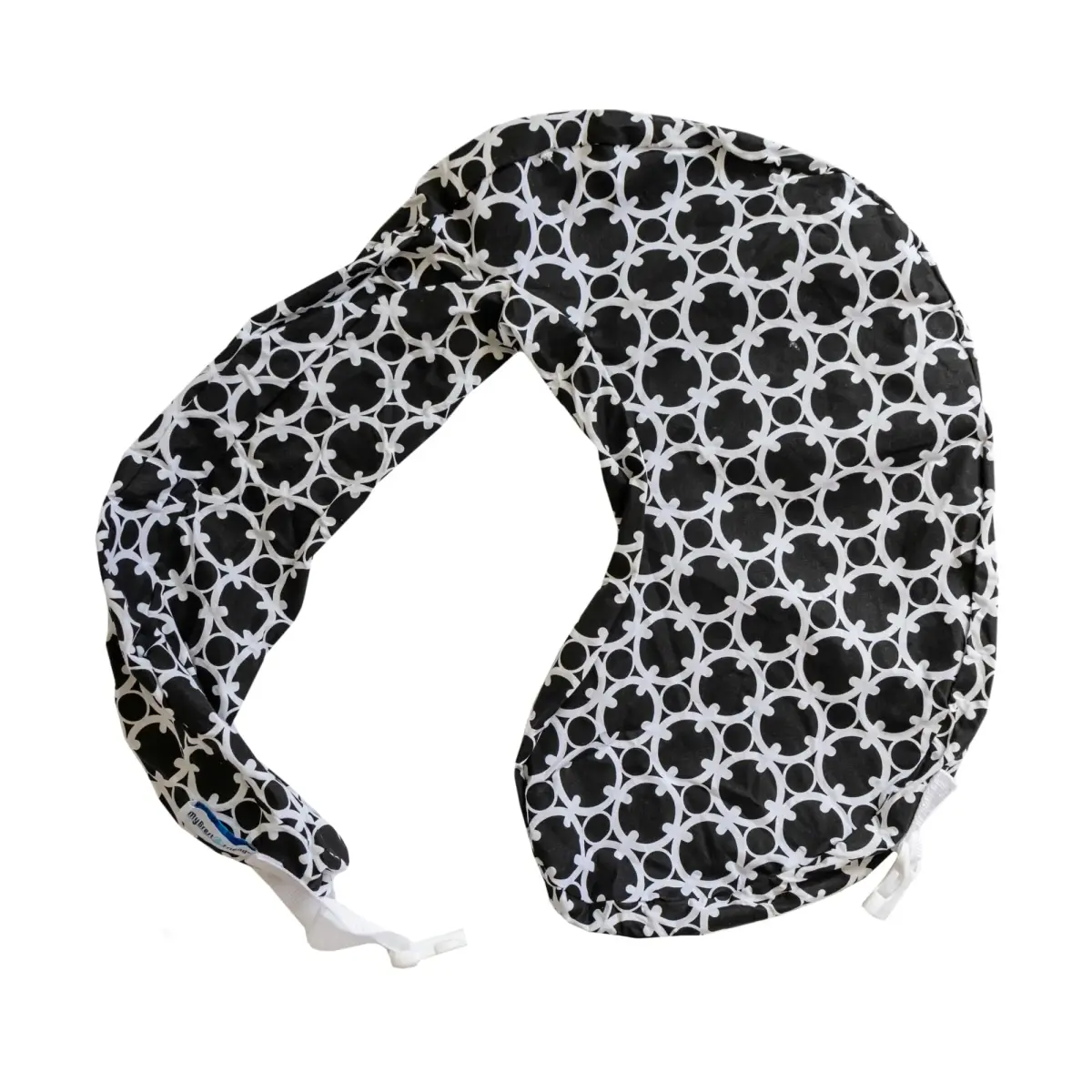 My Brest Friend Original Nursing Pillow Cover - Black and White Marina | Fits Original, Deluxe, Travel Pillows - main product image