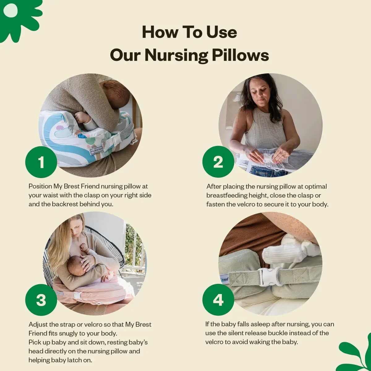 My Brest Friend Original Nursing Pillow Cover - Black and White Marina | Fits Original, Deluxe, Travel Pillows - view 3