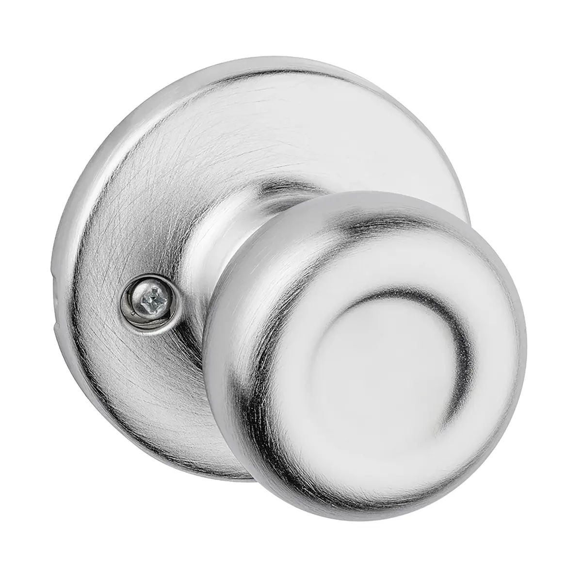 Kwikset Tylo Dummy Door Knob Satin Chrome | Classic Non-Turning Interior Handle - main product image