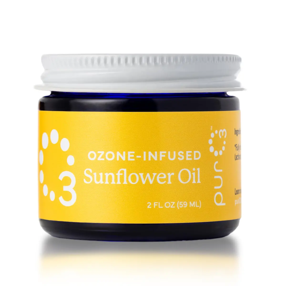 PurO3 Organic Ozonated Sunflower Oil for Skin Concerns | 2 Oz Natural Moisturizer - main product image
