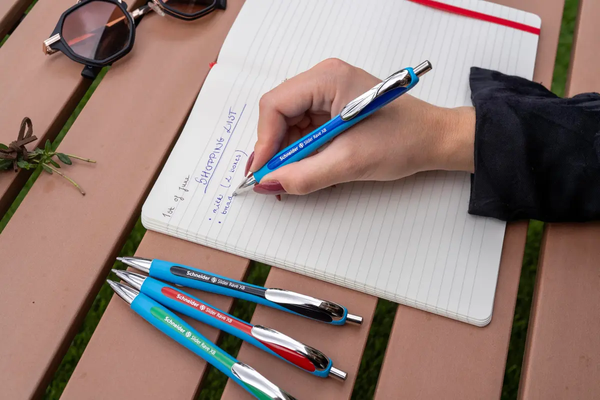 Schneider Slider Rave XB Ballpoint Pens, 1.4mm Extra Broad, Blue Ink, 5-Pack | Smooth Writing Instrument for Office & Students - view 3