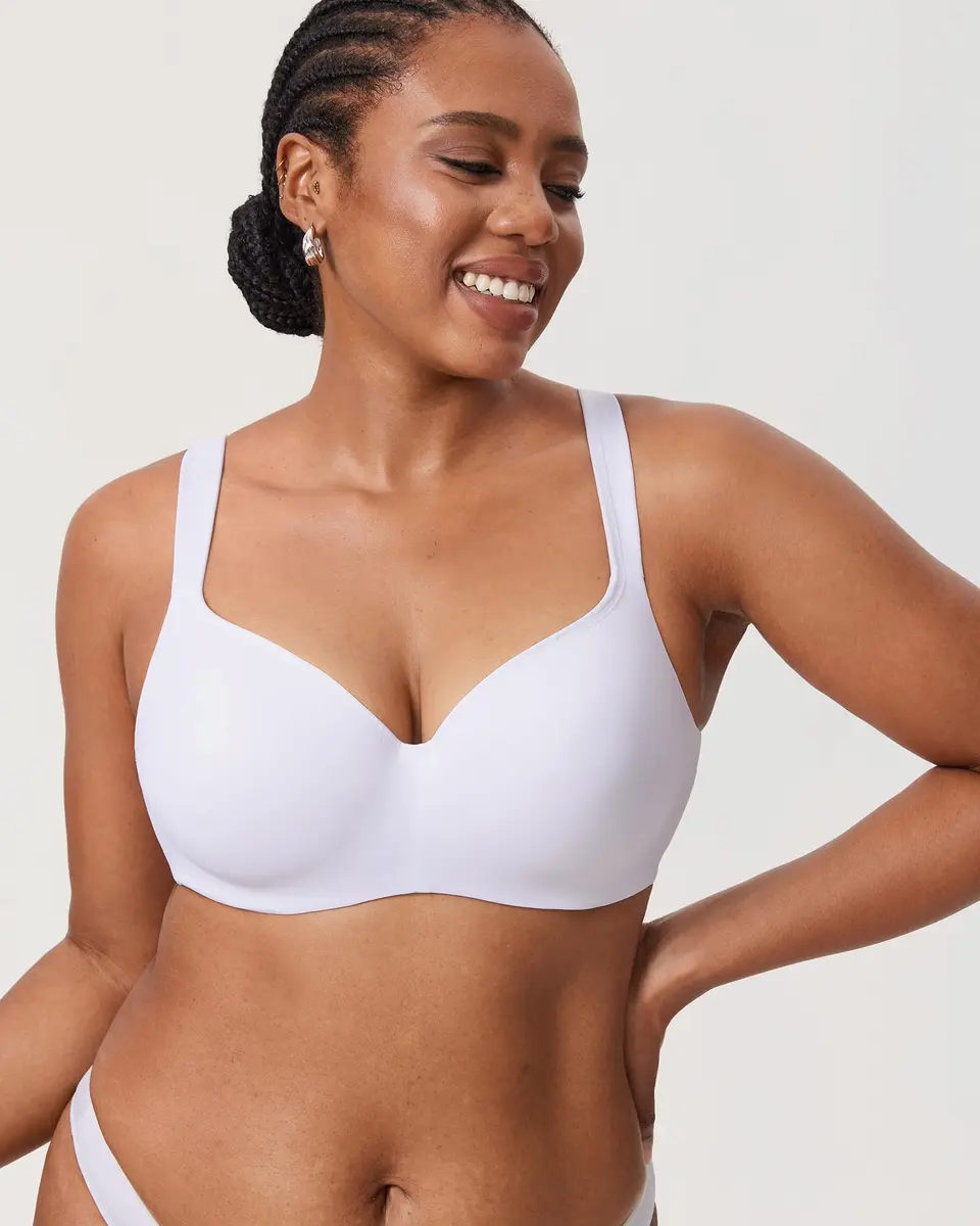 DELIMIRA Women's Balconette Full Coverage Bras White 40C | Supportive, Seamless, Support for Large Busts - view 6