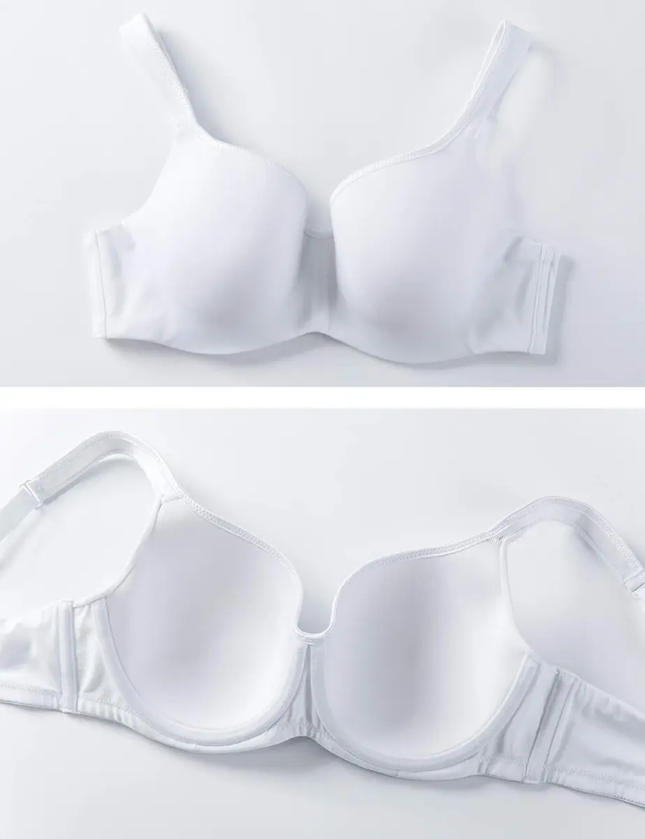 DELIMIRA Women's Balconette Full Coverage Bras White 40C | Supportive, Seamless, Support for Large Busts - view 3