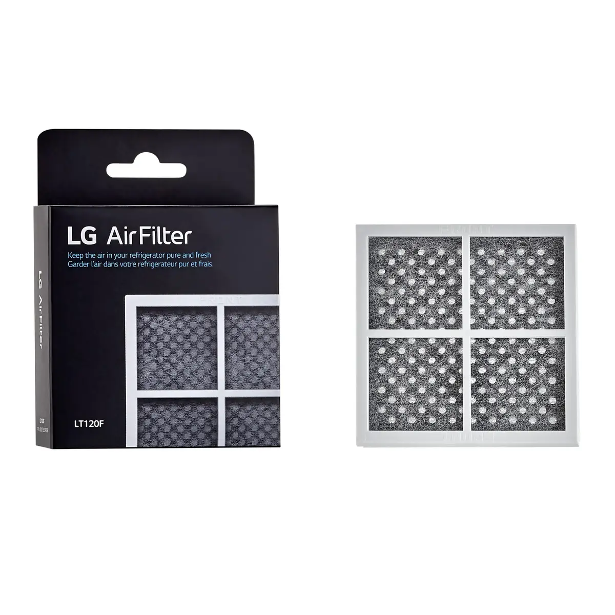 LG LT120F Refrigerator Air Filter 1 Count (Pack of 1) White | Odor Removal - main product image