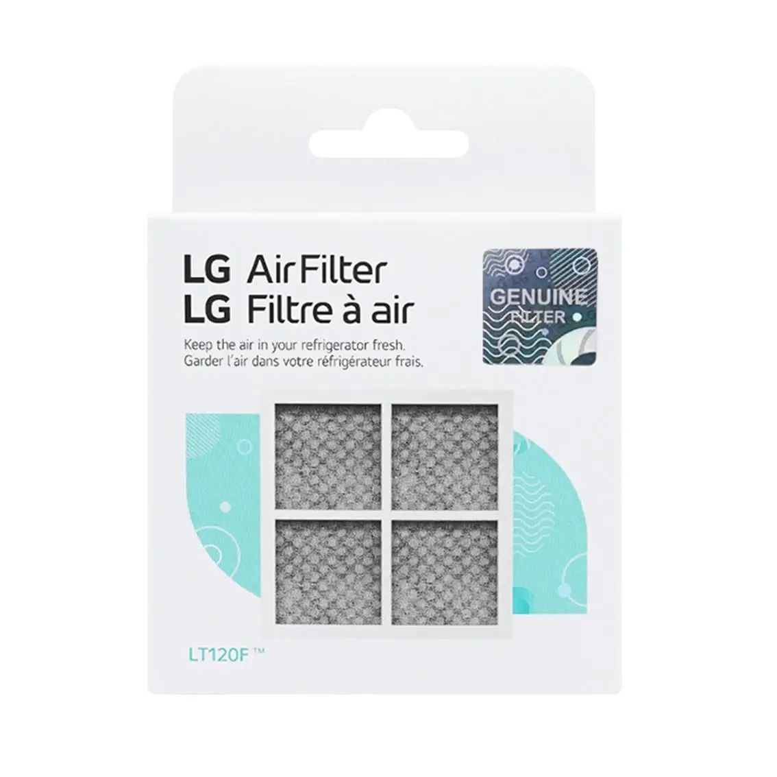 LG LT120F Refrigerator Air Filter 1 Count (Pack of 1) White | Odor Removal - view 7
