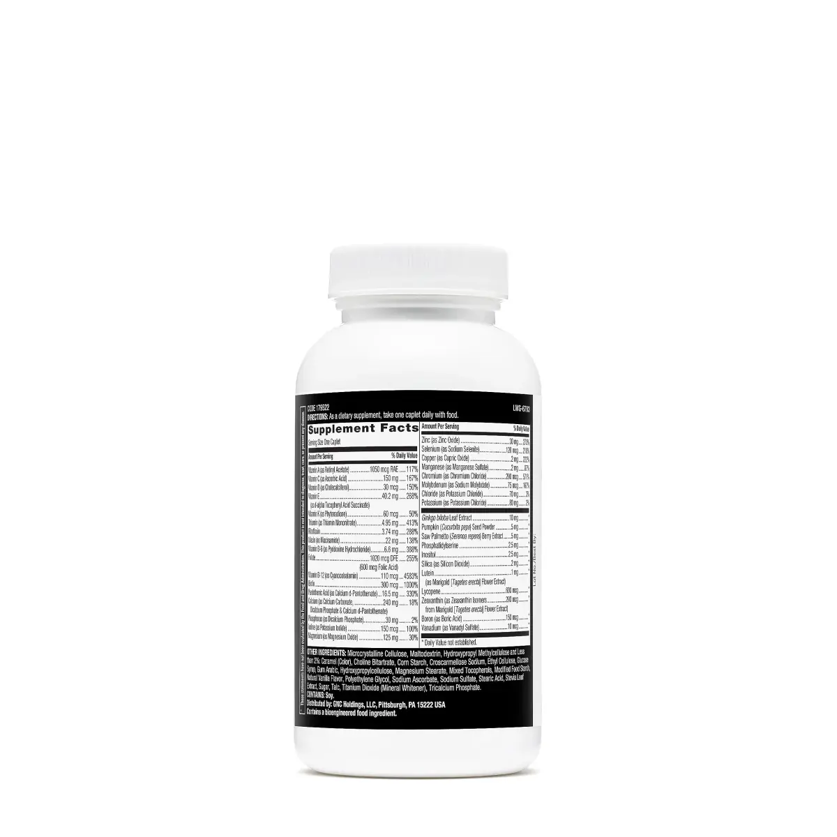 GNC Mega Men 50 Plus One Daily Multivitamin 60 Count | Supports Prostate Function with Heart, Brain, & Eye Health - view 2