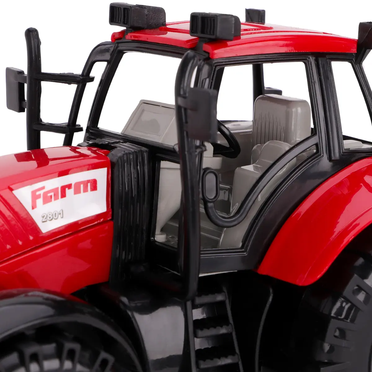 Toyland Friction Powered Farm Tractor with Opening Bonnet | Red, Blue, Pink & Green (23.4 x 16 x 12.7 cm) - view 8