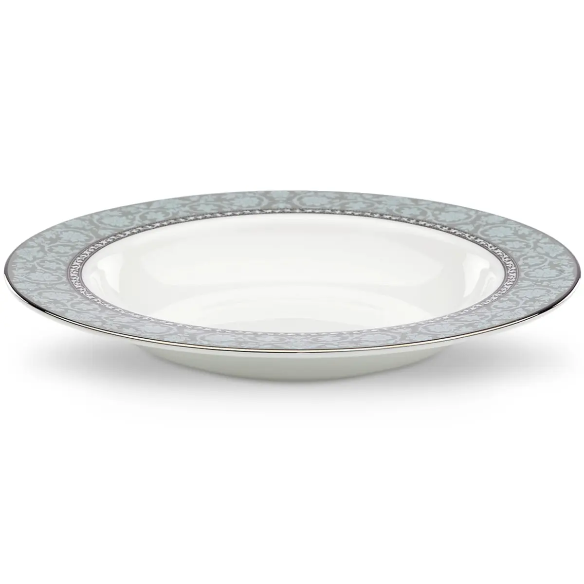 Lenox Westmore Pasta/Soup Bowl, 9-Inch, White | Elegant Bone China Design with Lace Florals - main product image