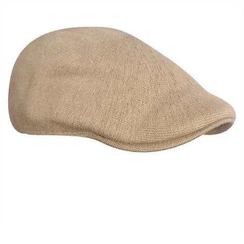 Kangol 507 Bamboo Hat Small Beige | Modern Summer Flat Cap with Fitted Shape - view 5