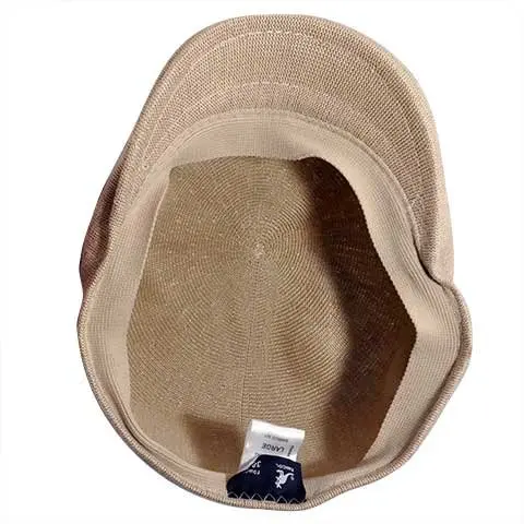 Kangol 507 Bamboo Hat Small Beige | Modern Summer Flat Cap with Fitted Shape - view 7