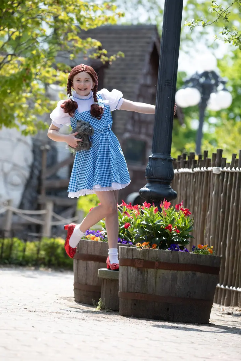 Rubies The Wizard of Oz: Dorothy Deluxe Red Costume Shoes | Girl's Medium | Glitter Red Dorothy Shoes - view 2