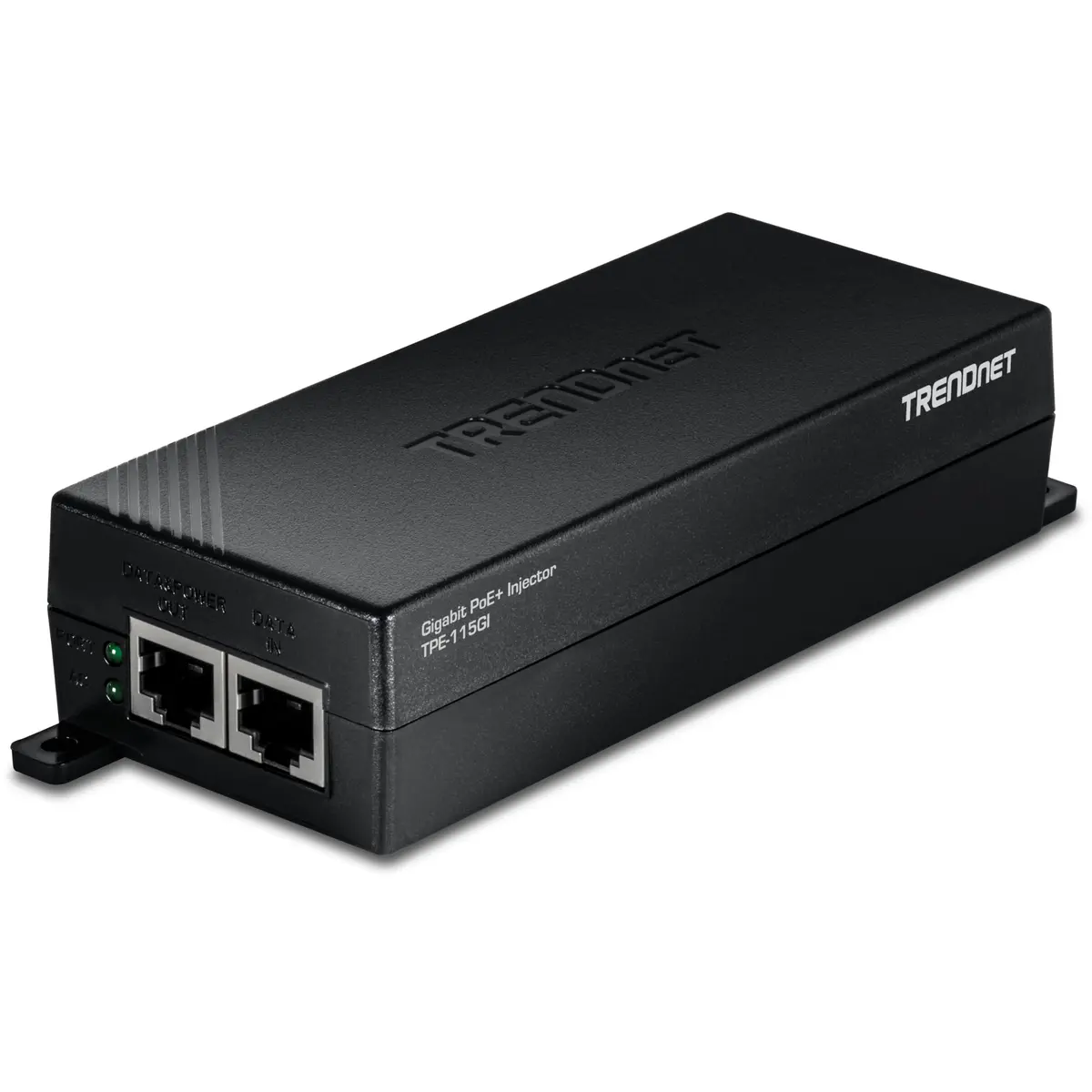 TRENDnet Gigabit Power Over Ethernet Plus Injector TPE-115GI | 1 Gbps PoE+ Power & Data up to 100m - main product image