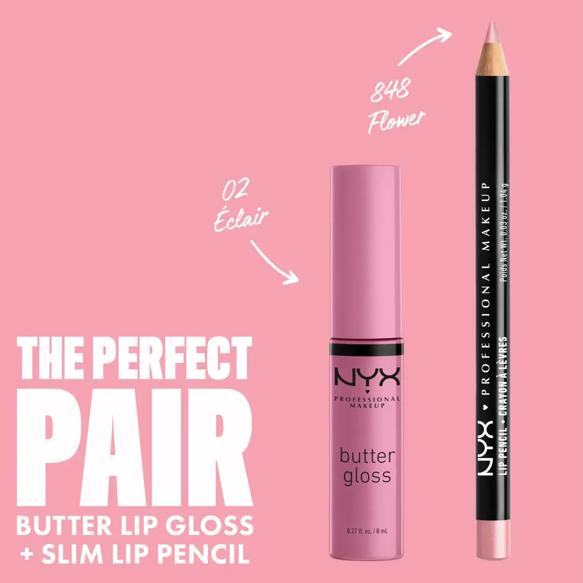 NYX PROFESSIONAL MAKEUP Butter Gloss Bling Lip Gloss - 02 Eclair Pink | Vegan & Non-Sticky Shine - view 4