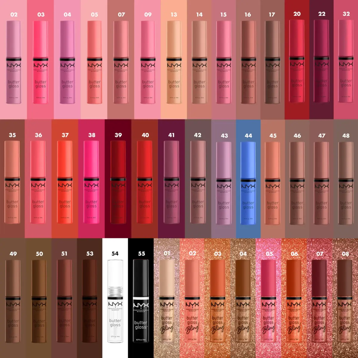 NYX PROFESSIONAL MAKEUP Butter Gloss Lip Gloss - Peaches & Cream (Pink Coral) 7.9ml (0.27 Fl Oz) - view 5
