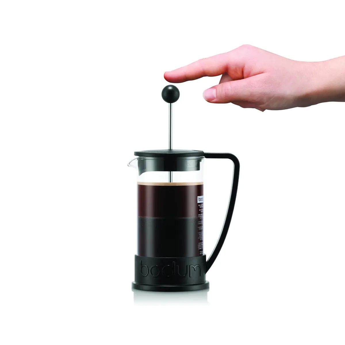 Bodum Brazil French Press Coffee Maker 350ml (12 oz) | Iconic Glass & Stainless Steel Brewer - view 2