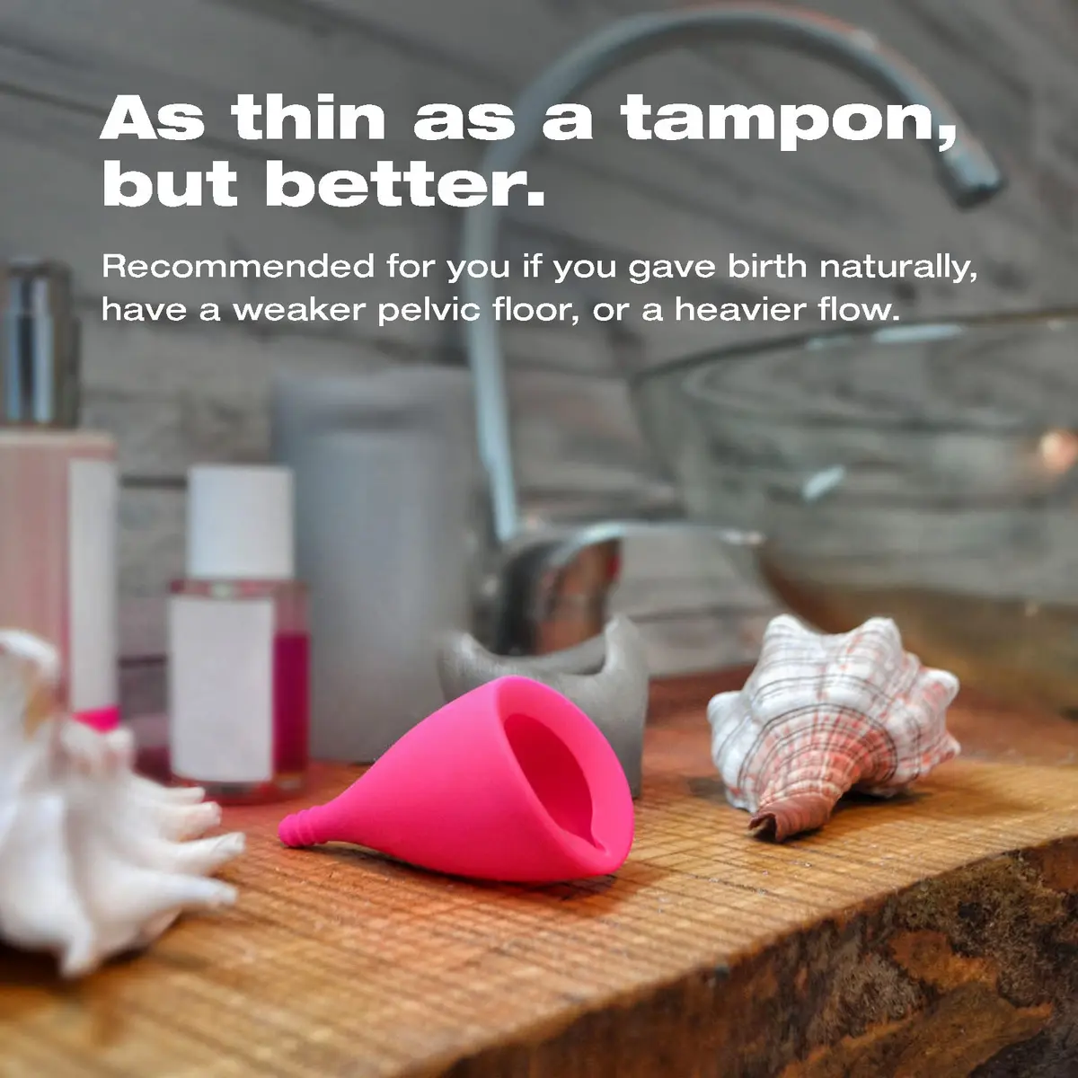 INTIMINA Lily Cup Size B | Up to 8 Hours Leak-Free Menstrual Cup - view 2
