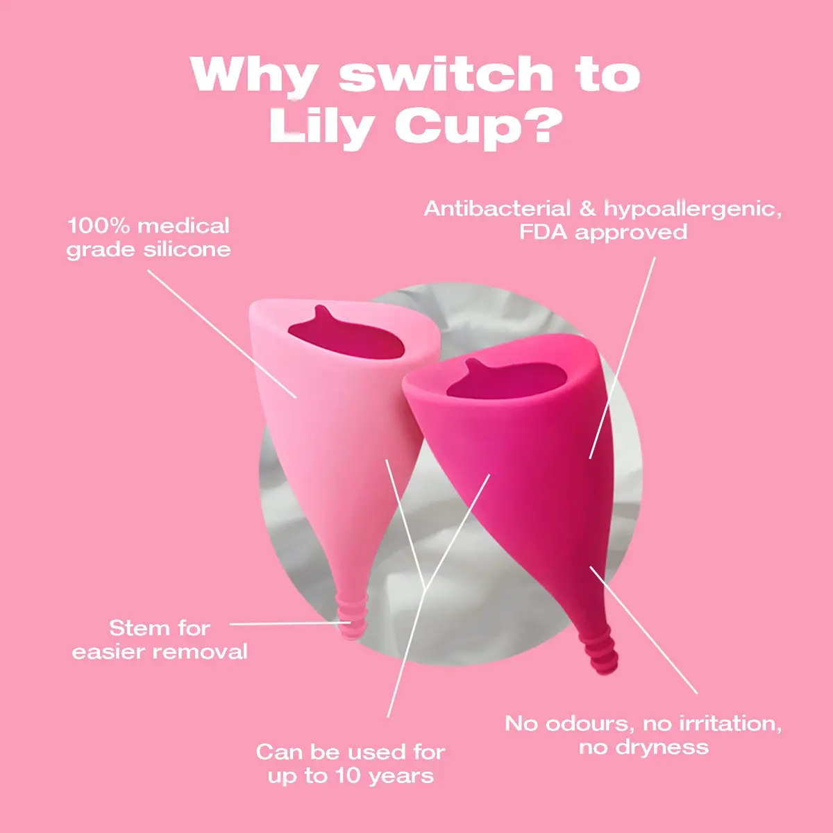 INTIMINA Lily Cup Size B | Up to 8 Hours Leak-Free Menstrual Cup - view 3