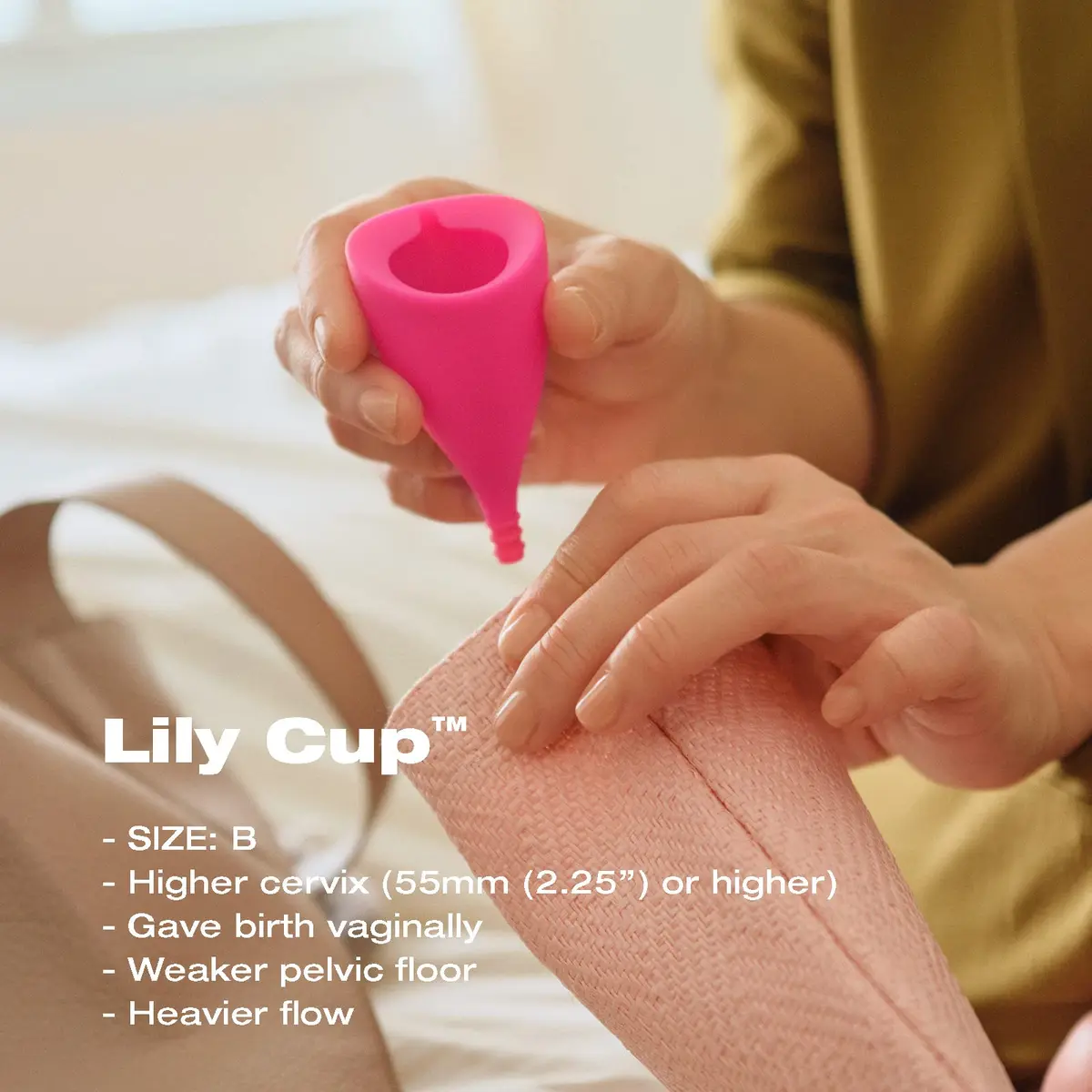 INTIMINA Lily Cup Size B | Up to 8 Hours Leak-Free Menstrual Cup - view 4