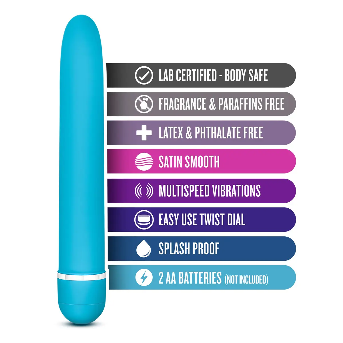 Blush Rosé Luxuriate 7 Inch Vibrator Bullet | Powerful Multi-Speed Clitoral & G-Spot Stimulator - view 2