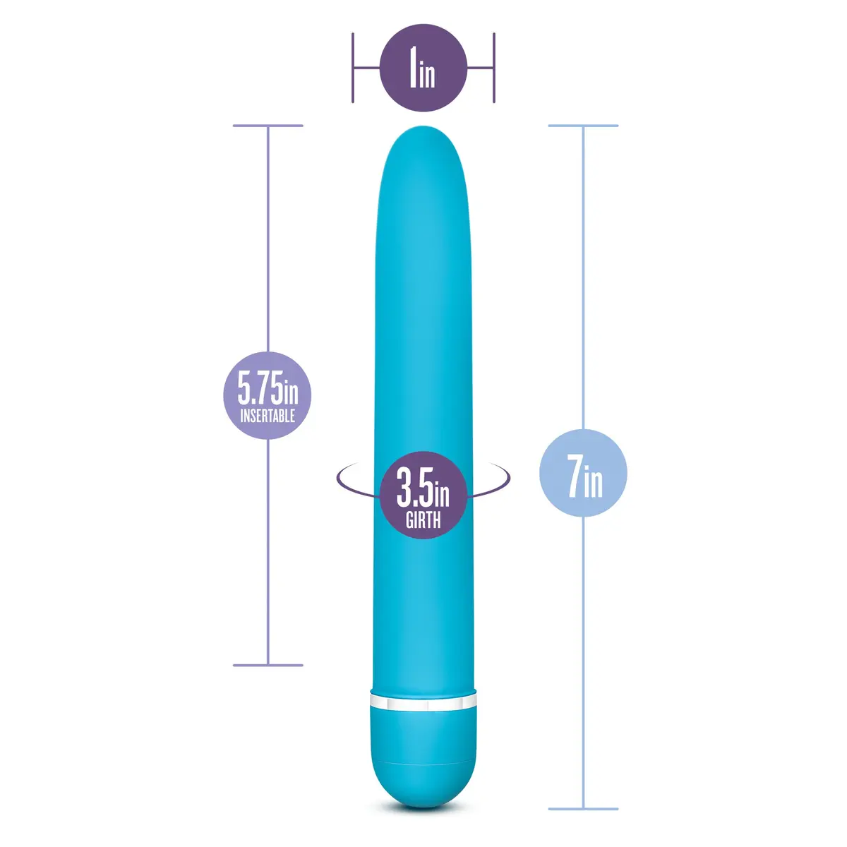 Blush Rosé Luxuriate 7 Inch Vibrator Bullet | Powerful Multi-Speed Clitoral & G-Spot Stimulator - view 3