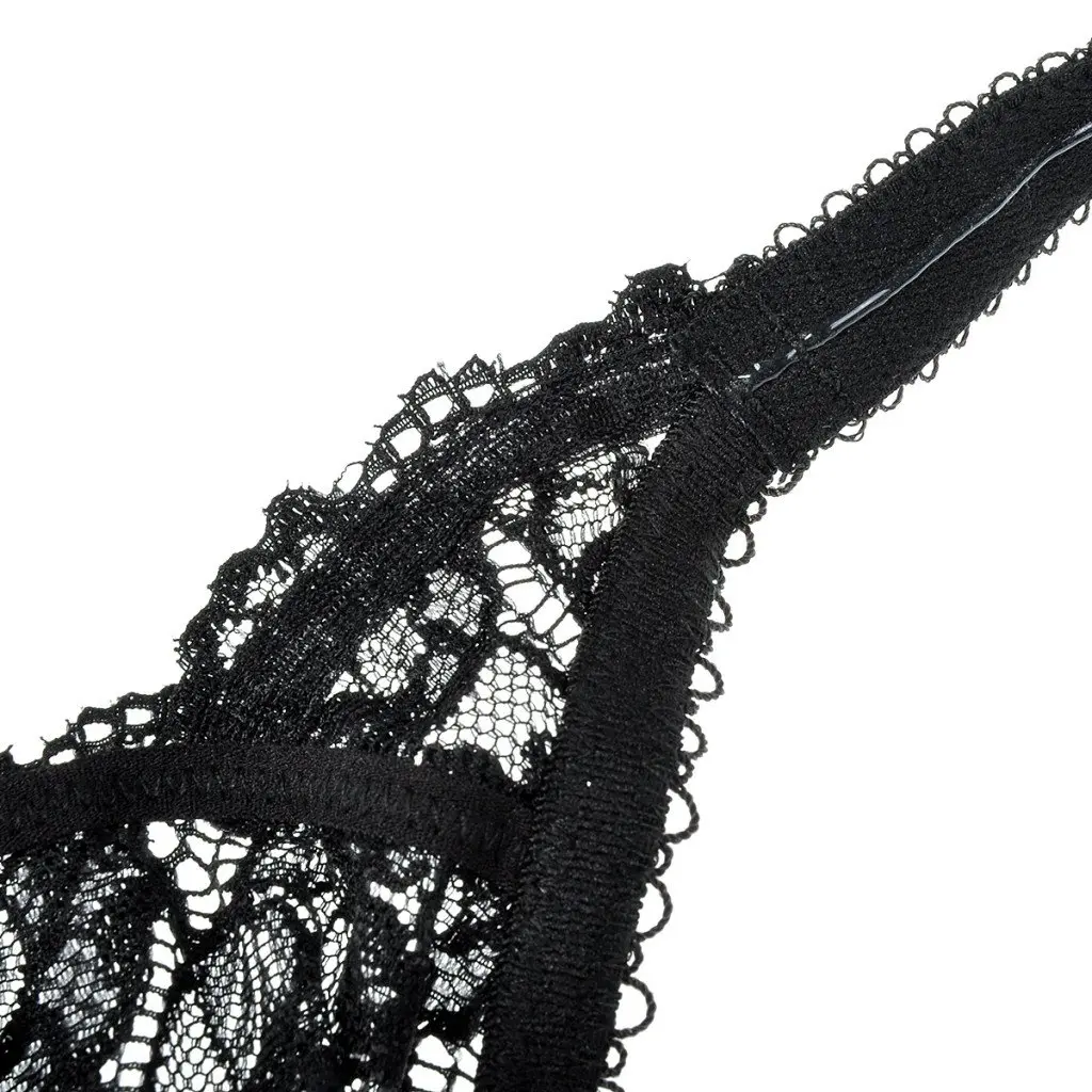 DELIMIRA Women's Minimizer Full Coverage Lace Bras Black 42DD | Supportive, Lightweight & Elegant for Daily Wear - view 6