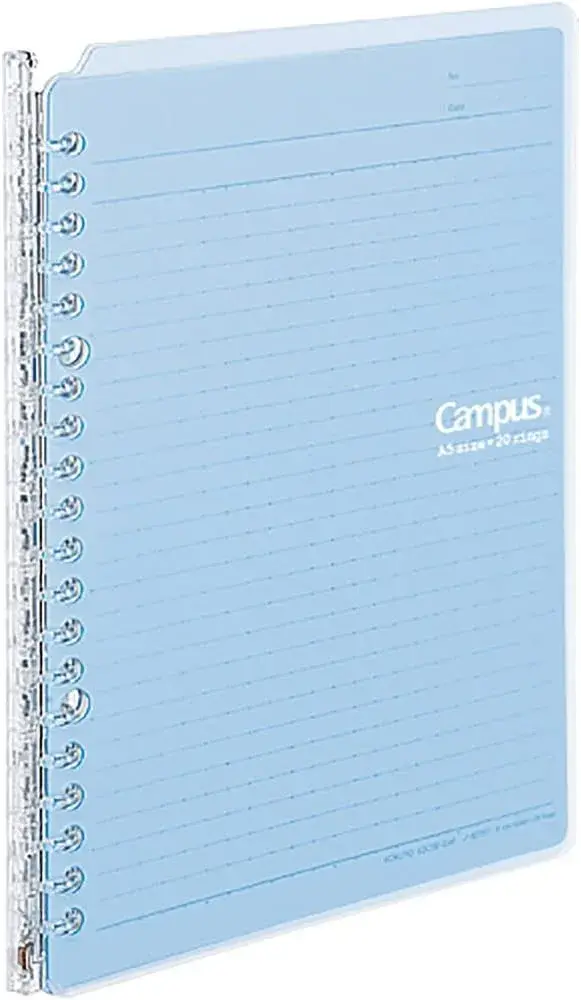 KOKUYO Smart Ring Binder Notebook, A5 Light Blue, 25 Sheets Capacity | Acid-Free Paper - main product image