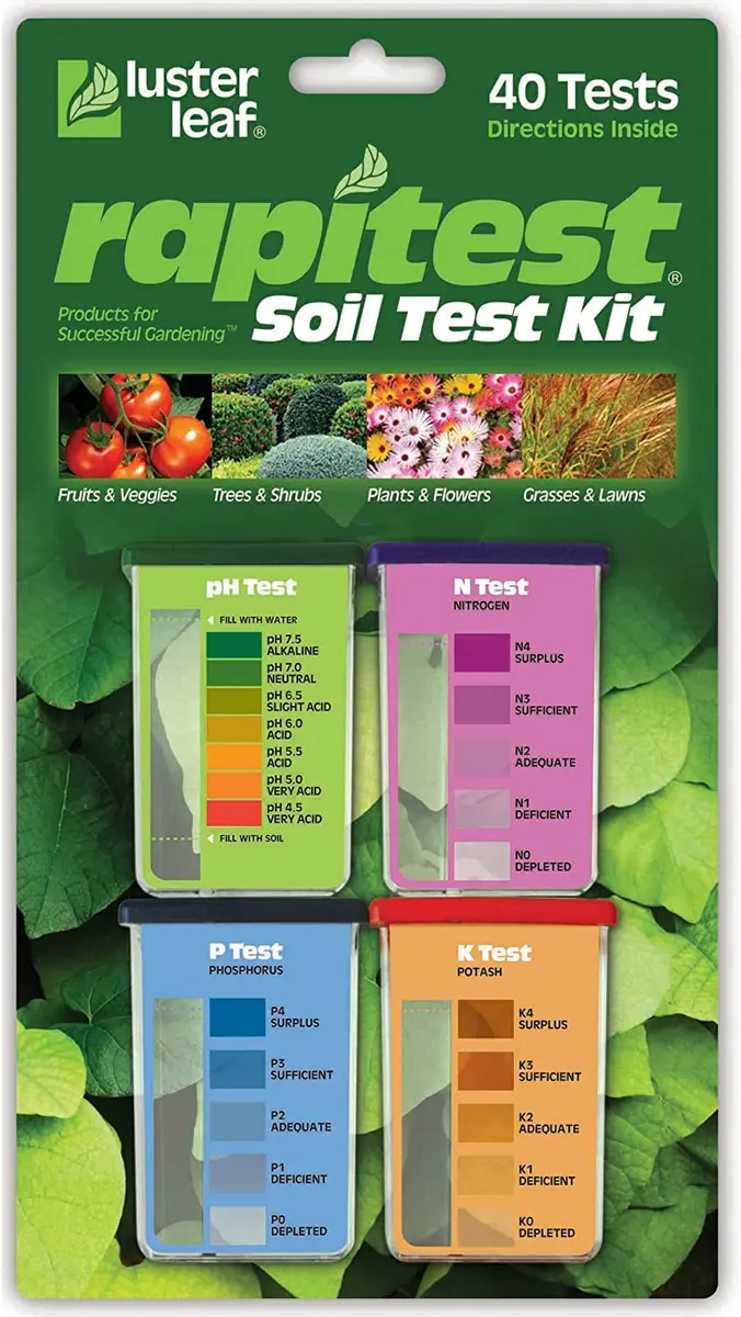 Luster Leaf Soil Test Kit | Water Extraction & Color Comparators for Garden & Lawn Testing - main product image