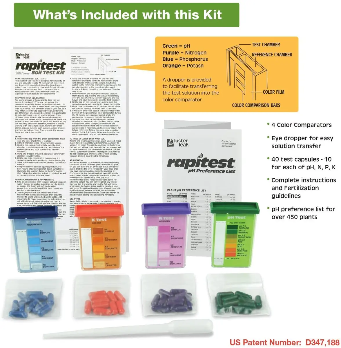 Luster Leaf Soil Test Kit | Water Extraction & Color Comparators for Garden & Lawn Testing - view 6