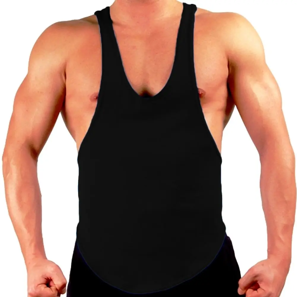 Gary Majdell Sport Mens Black Bodybuilding Gym String Posing Tank Top Small | Deep-Cut Neck & String Back - view 2