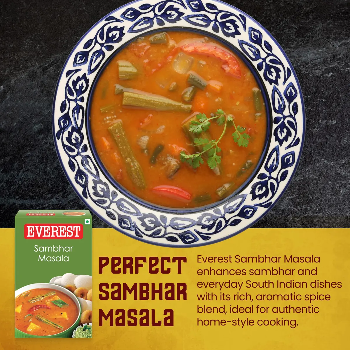 Everest Sambhar Masala 50g (1.76 oz) | Authentic South Indian Flavor - view 5