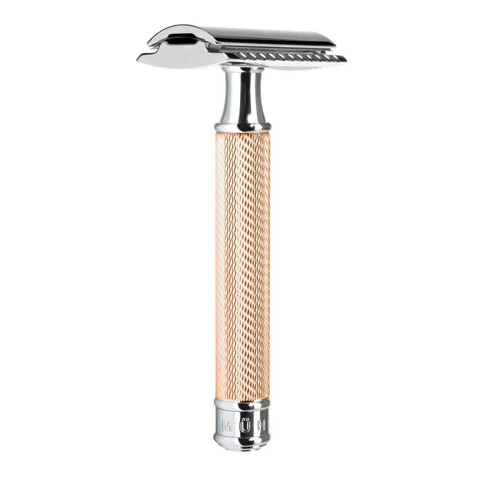MÜHLE TRADITIONAL R89 Rose Gold Closed Comb Double Edge Safety Razor for Men | Metal Handle, 116g - main product image