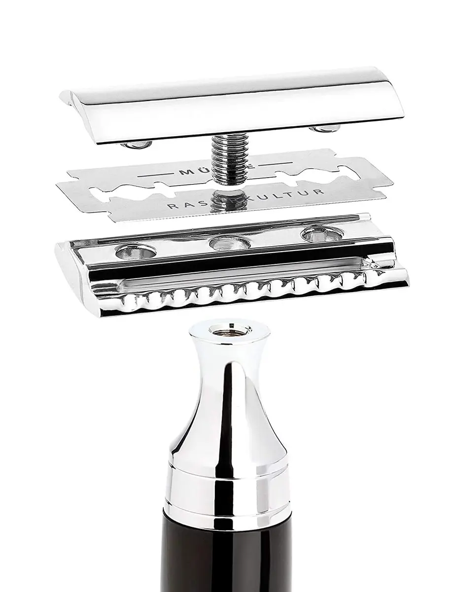 MÜHLE TRADITIONAL R89 Rose Gold Closed Comb Double Edge Safety Razor for Men | Metal Handle, 116g - view 5