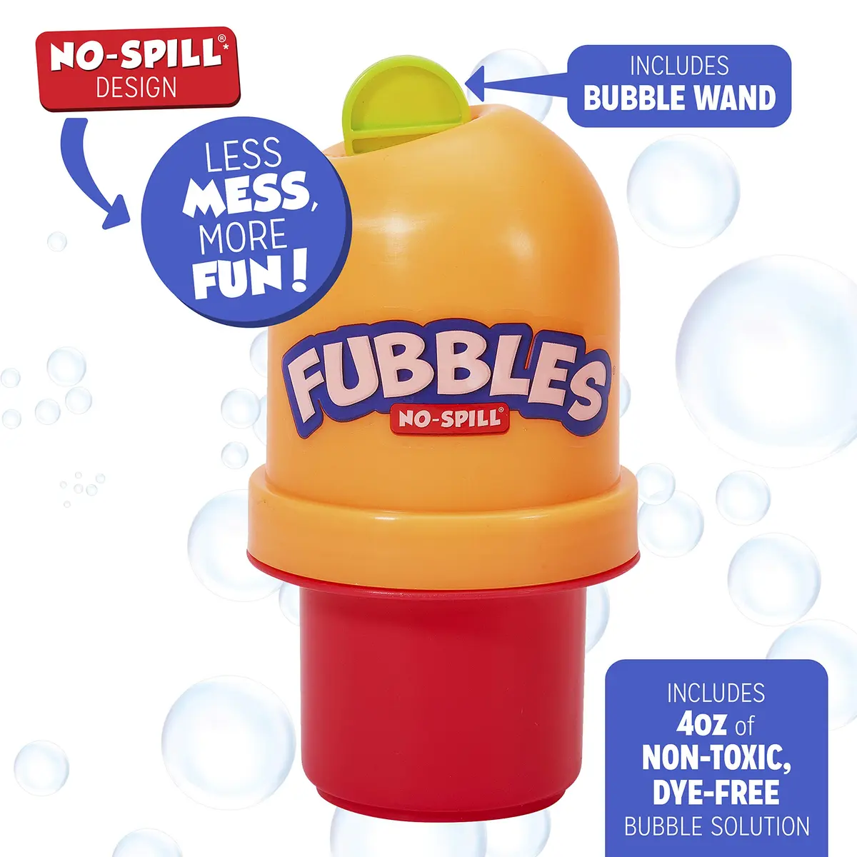 Fubbles No-Spill Bubble Tumbler with 4oz Solution & Wand | Ages 18 Months+ | Multicolor - view 2